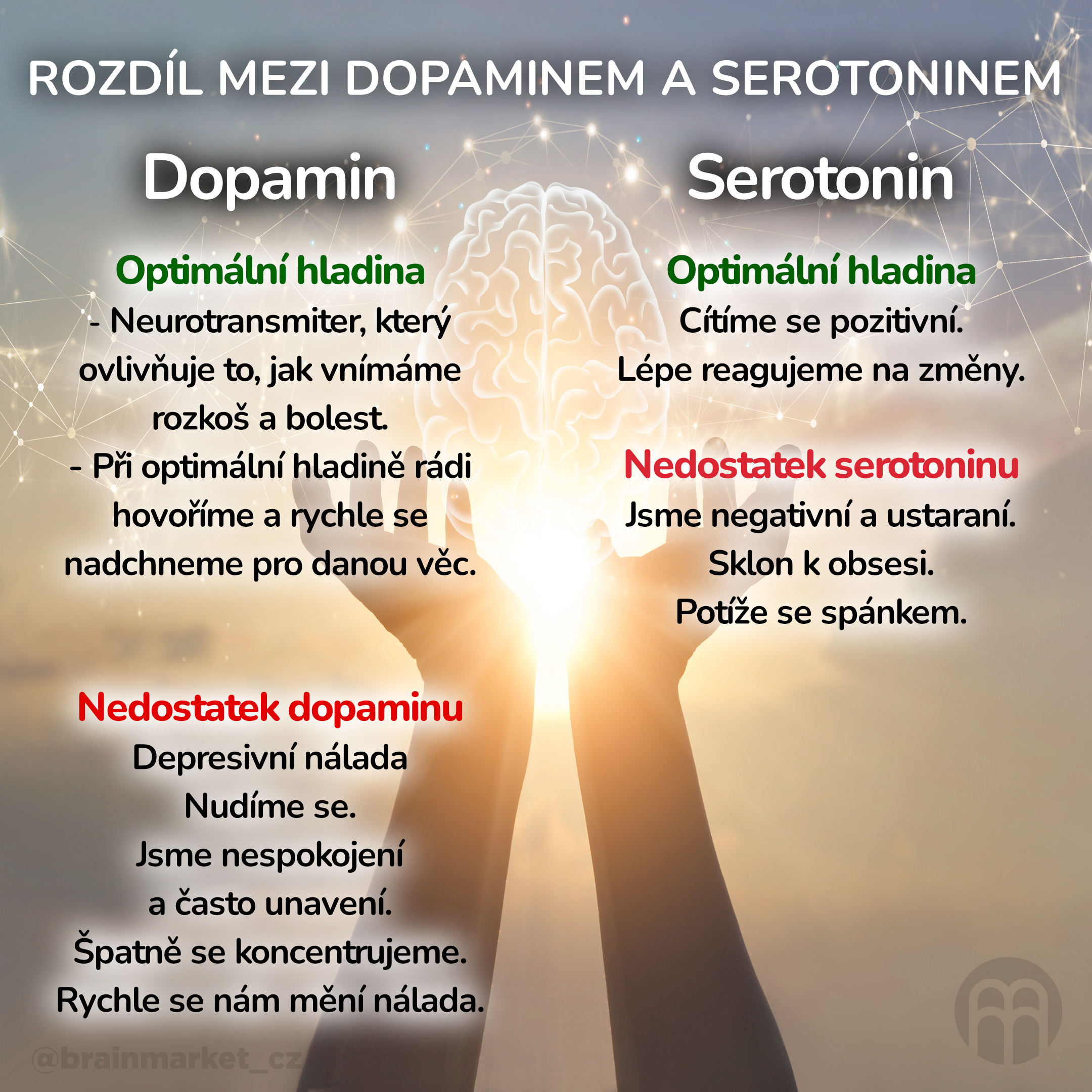 Dopamin a serotonin_infografika_cz